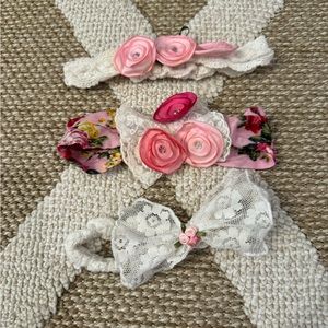 CACH CACH FLORAL FLOWER LACE HEADBANDS BOWS
